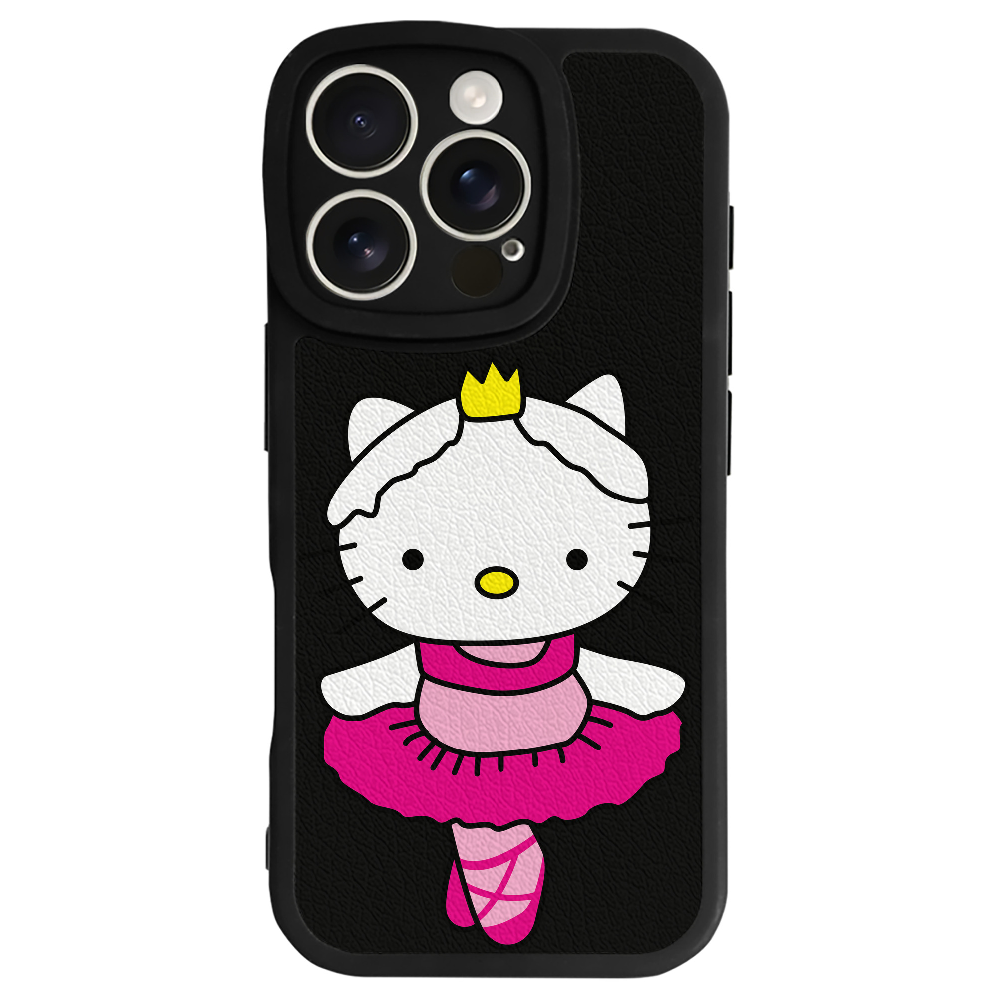 （画像用） Hello Kitty ハローキティ 【iPhone 16シリーズ対応】シリコンスマホケース（レザー調） 材質：シリコン